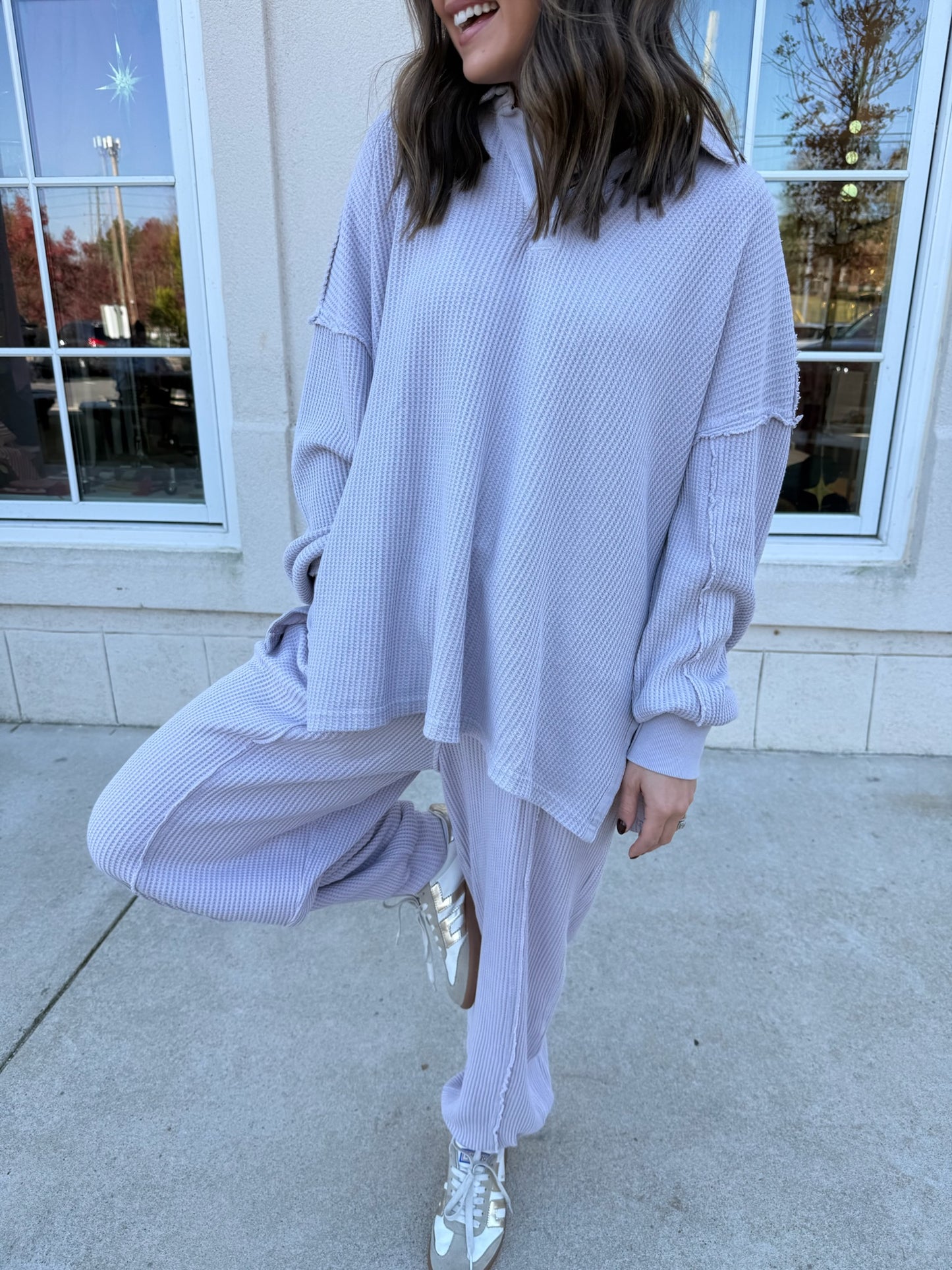 Dusty Lavender Waffle Weave Set