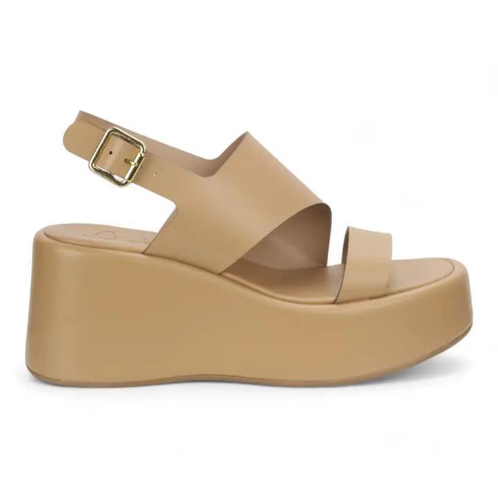 Camel Lapa Wedge Sandal