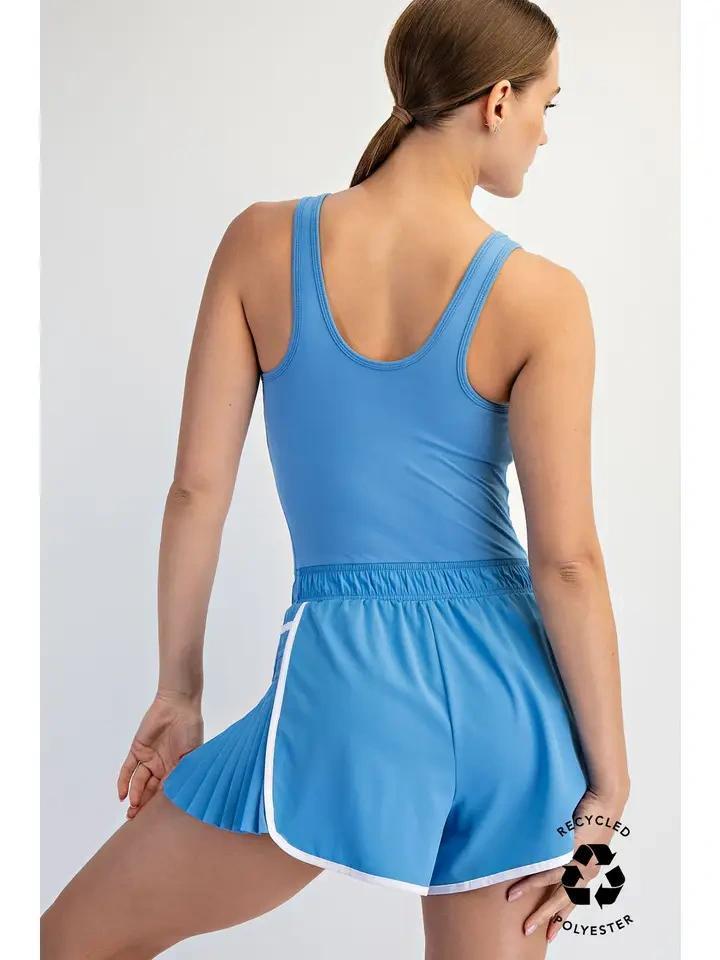 Aqua Splash and White Shortsie