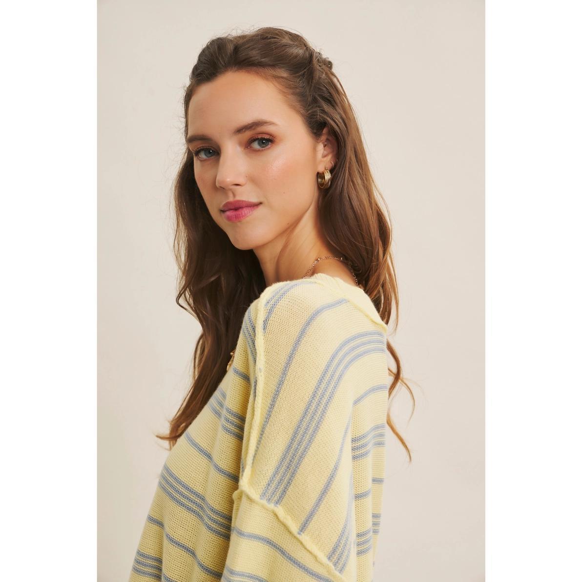 Lemondrop and Blue Relaxed Sweater