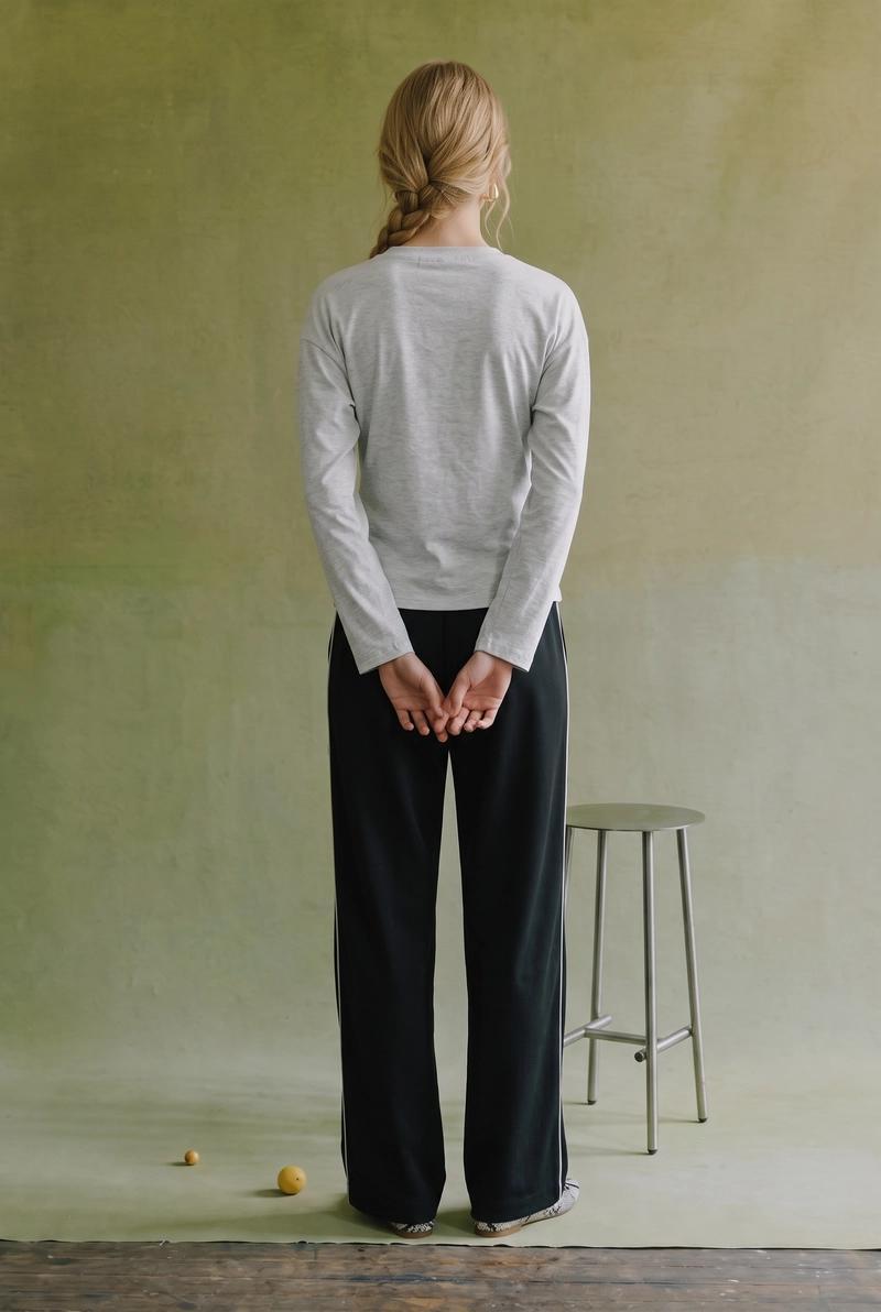 Marl Grey Pleated and Twisted Top