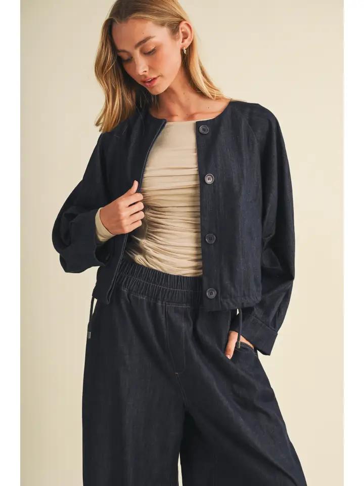 Indigo Bomber Jacket