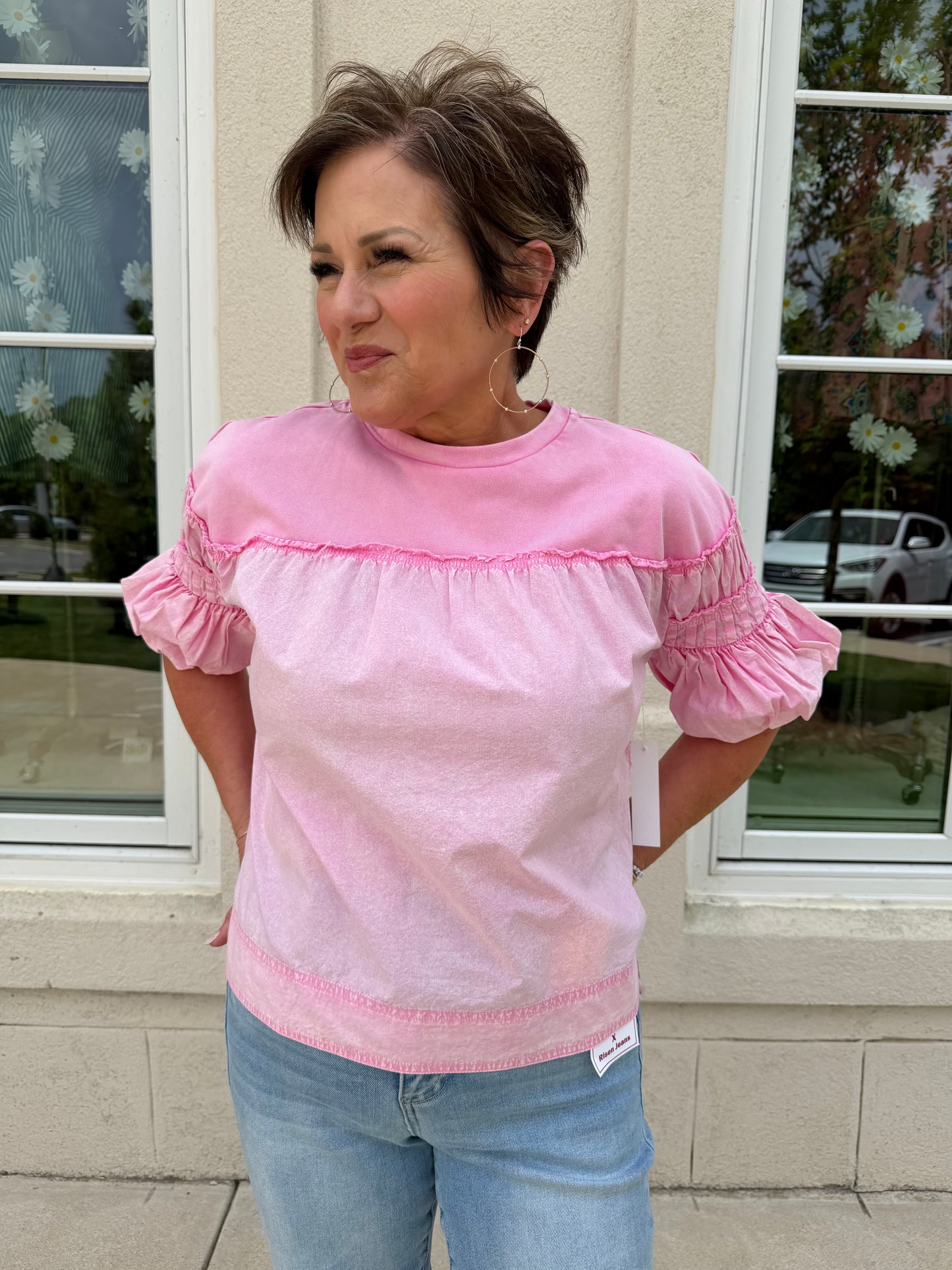 Prism Pink Mineral Washed Top