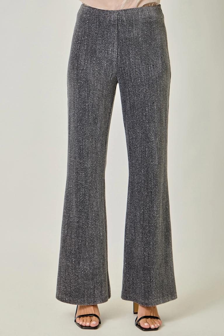 Charcoal Velvet Cord Trousers