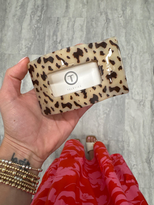Blonde Tortoise Lg Flat Rectangle