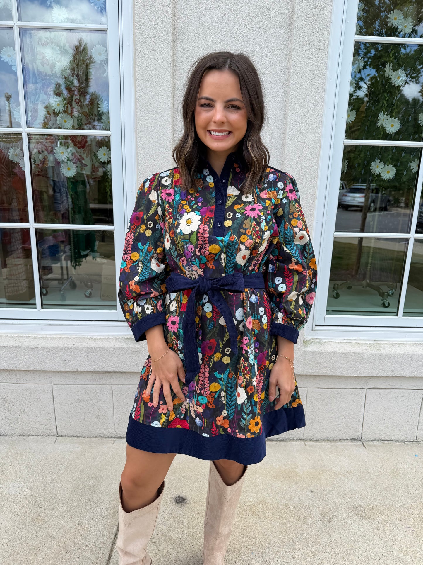 Midnight Printed Mini Dress