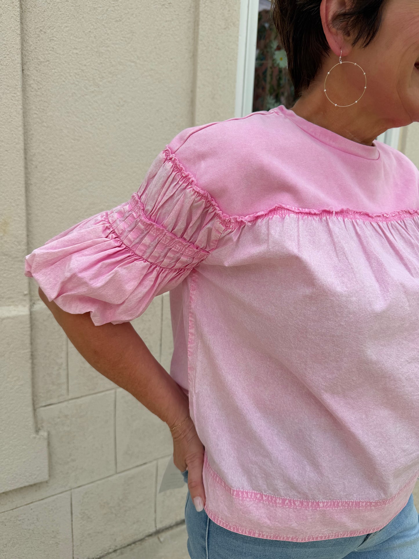 Prism Pink Mineral Washed Top