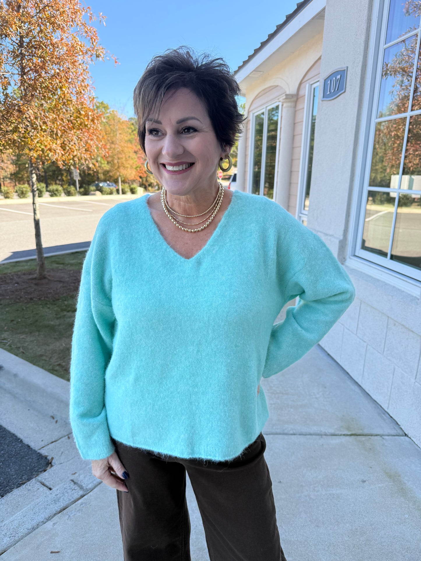 Mint Soft Yarn Knit Sweater