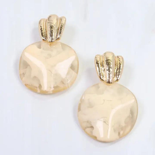 Adley Hammered Drop Earring
