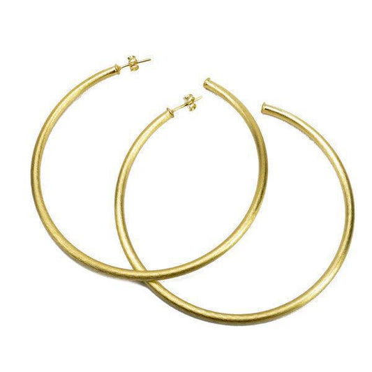 Brushed Gold Stella Hoop