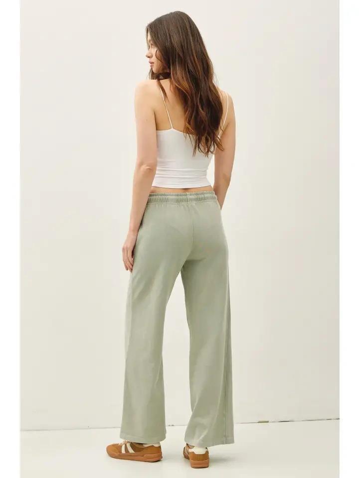 Light Sage Jersey Pants