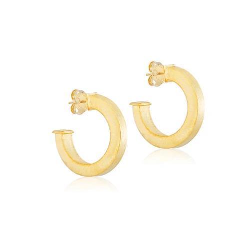 Bianca Brushed Gold Hoop