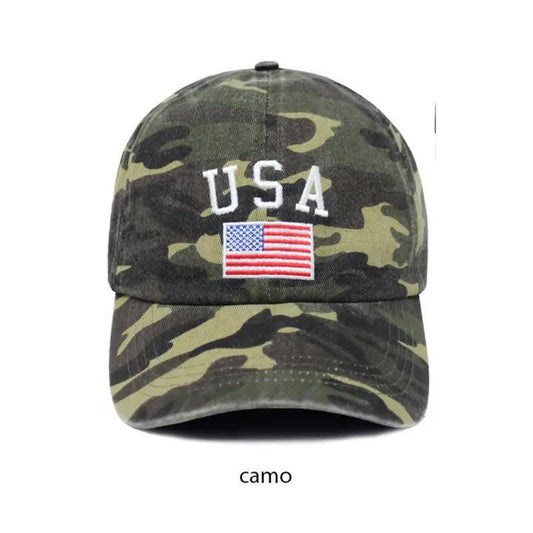Camo USA Baseball Cap