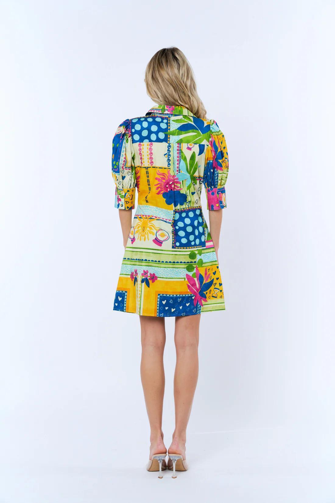 Light Yellow Multi Printed Mini