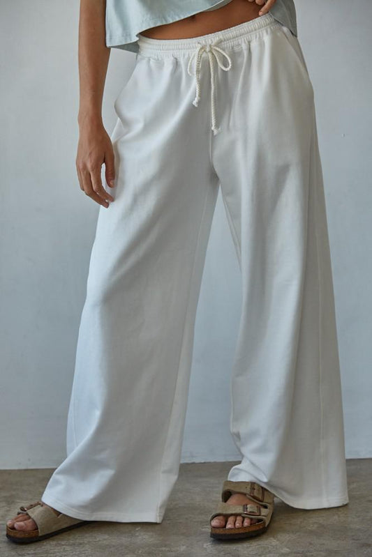 Off White Wide Leg Sweatpant