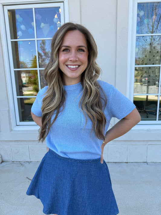 Periwinkle Basic Sweater