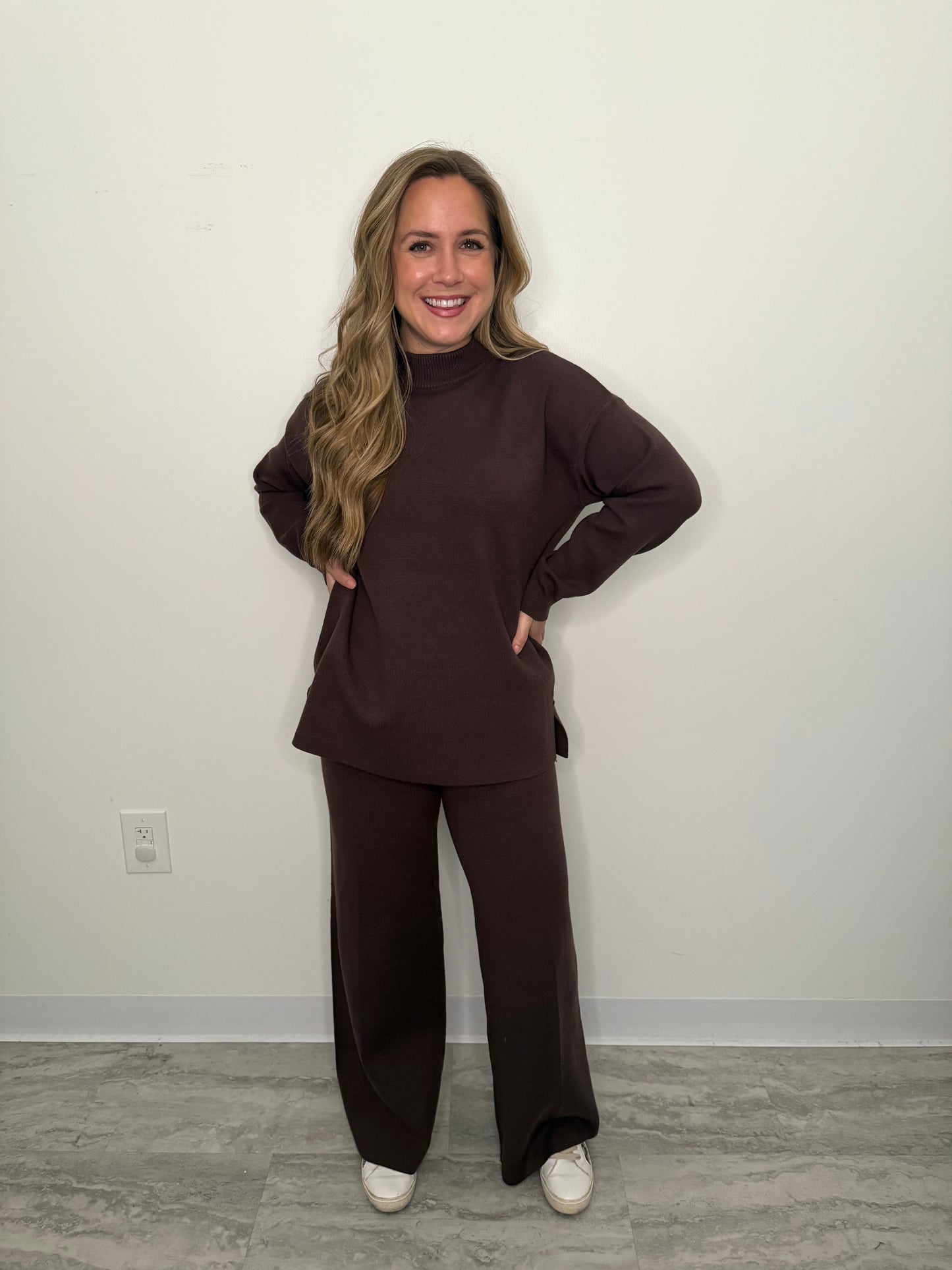 Chocolate Brown Sweater Set