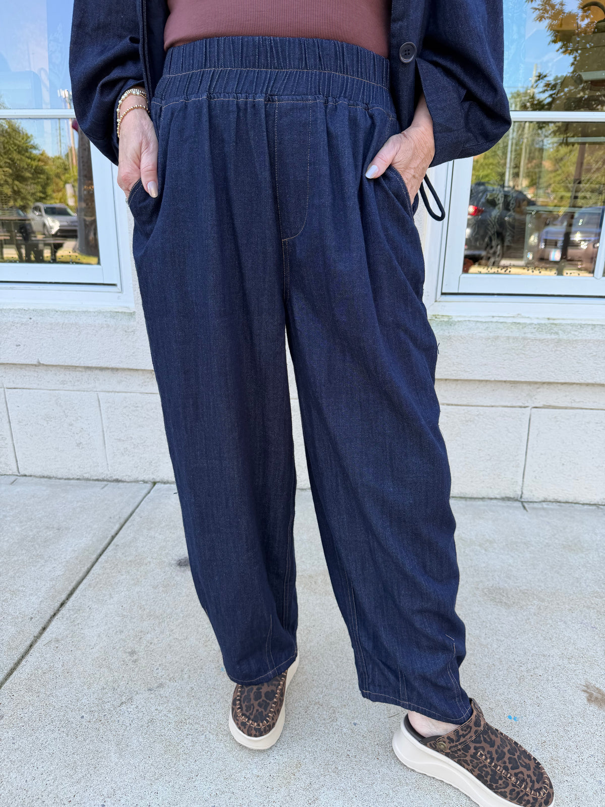 Indigo Pegged Pants