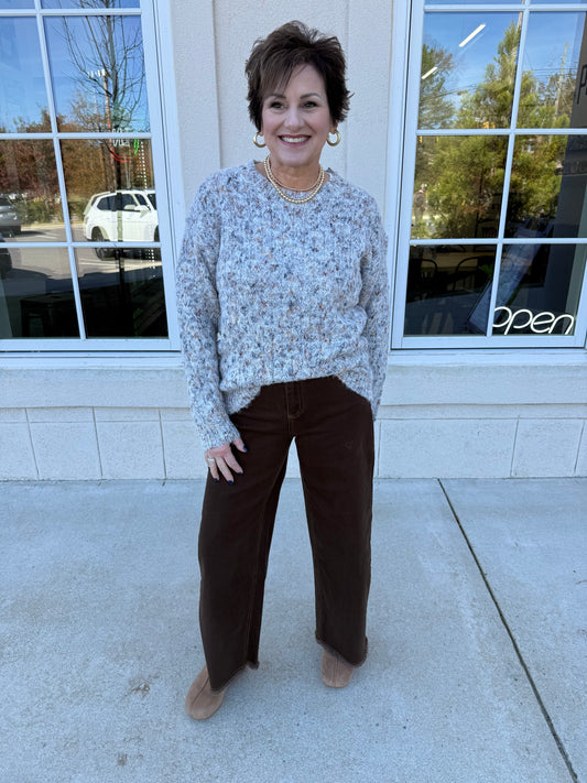 Coffee Washed Stretch Twill Pants