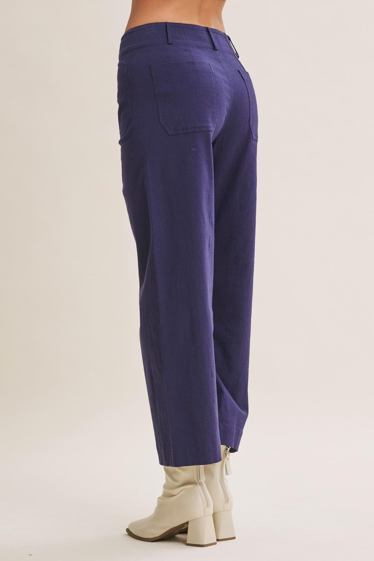 Navy Seasonless Stretch Straight Leg Pants
