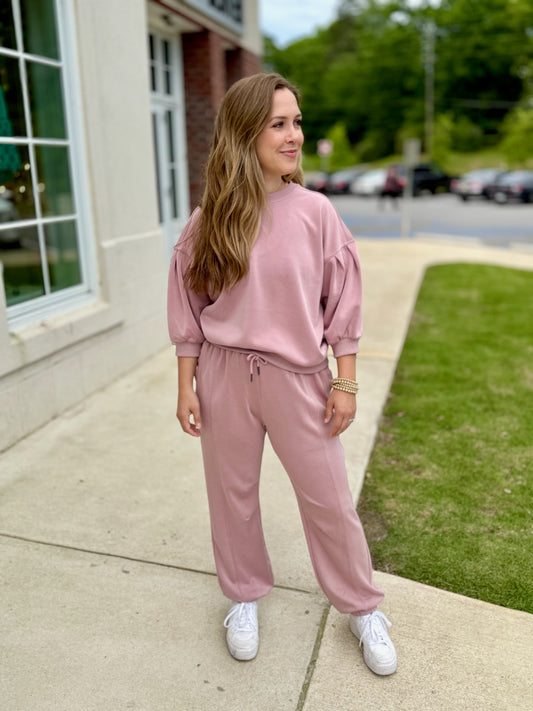 Ultra Soft Antique Rose Jogger Set