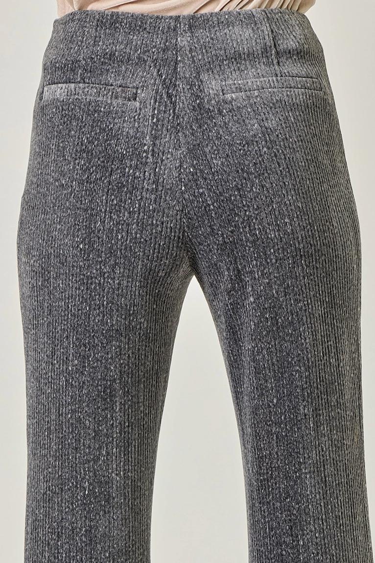 Charcoal Velvet Cord Trousers