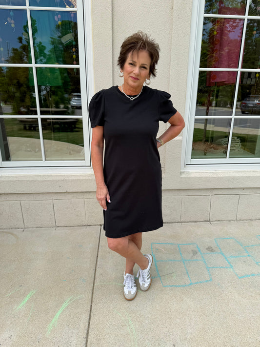 Carolina Black T-Shirt Dress