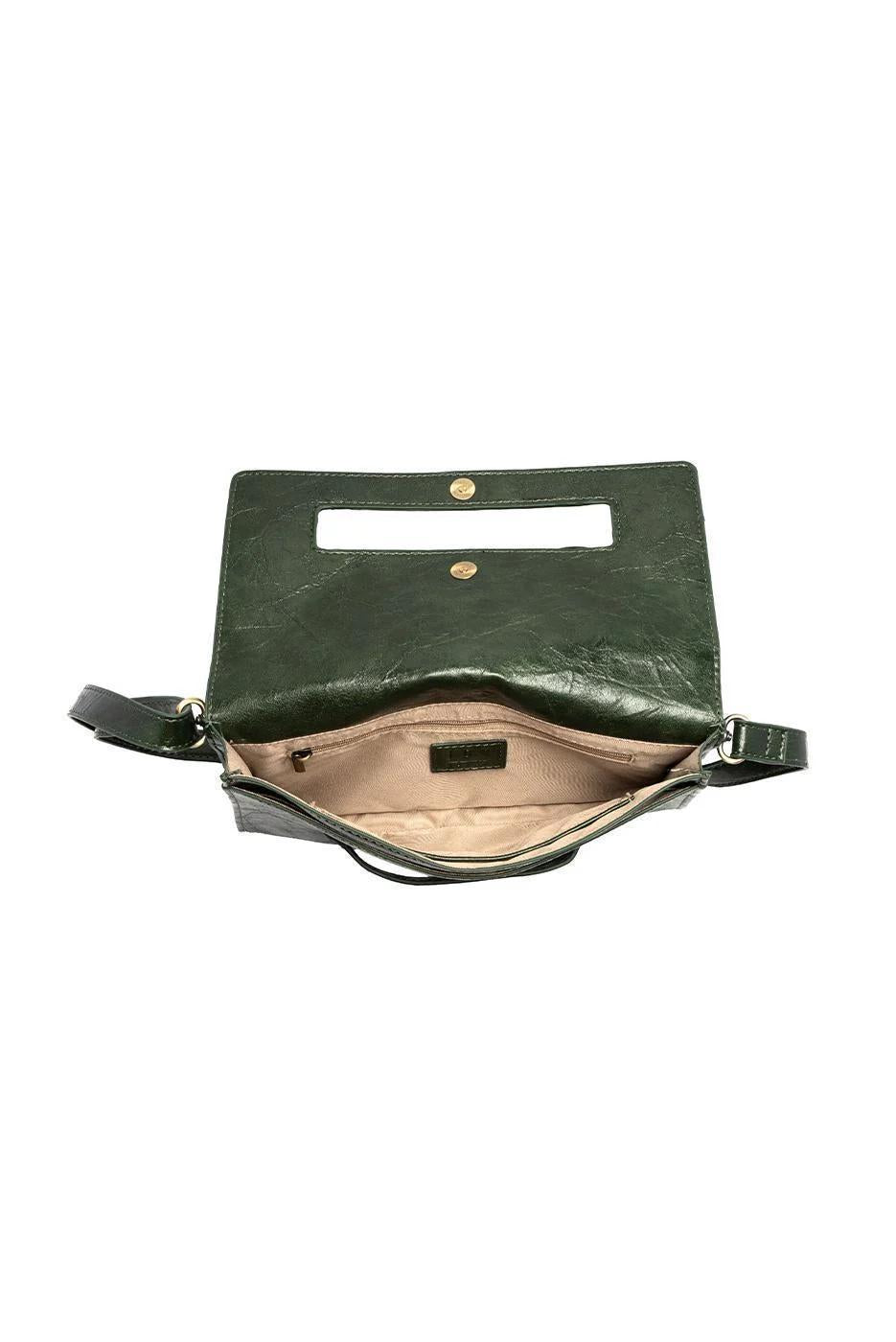Deep Forest Caterina Handle Clutch Crossbody