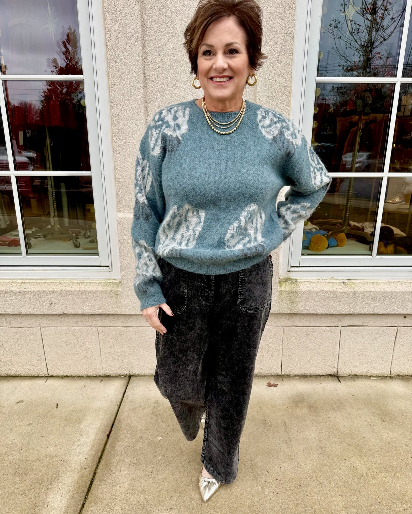 Washed Black Corduroy Trousers