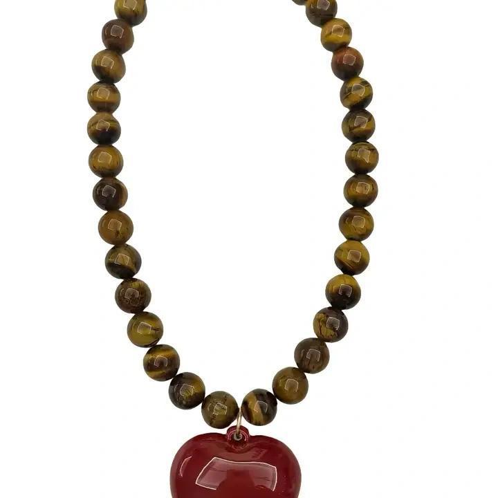 Janel Tiger Eye Gemstone Necklace