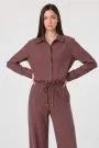 Cherry Wood Long Pant Set