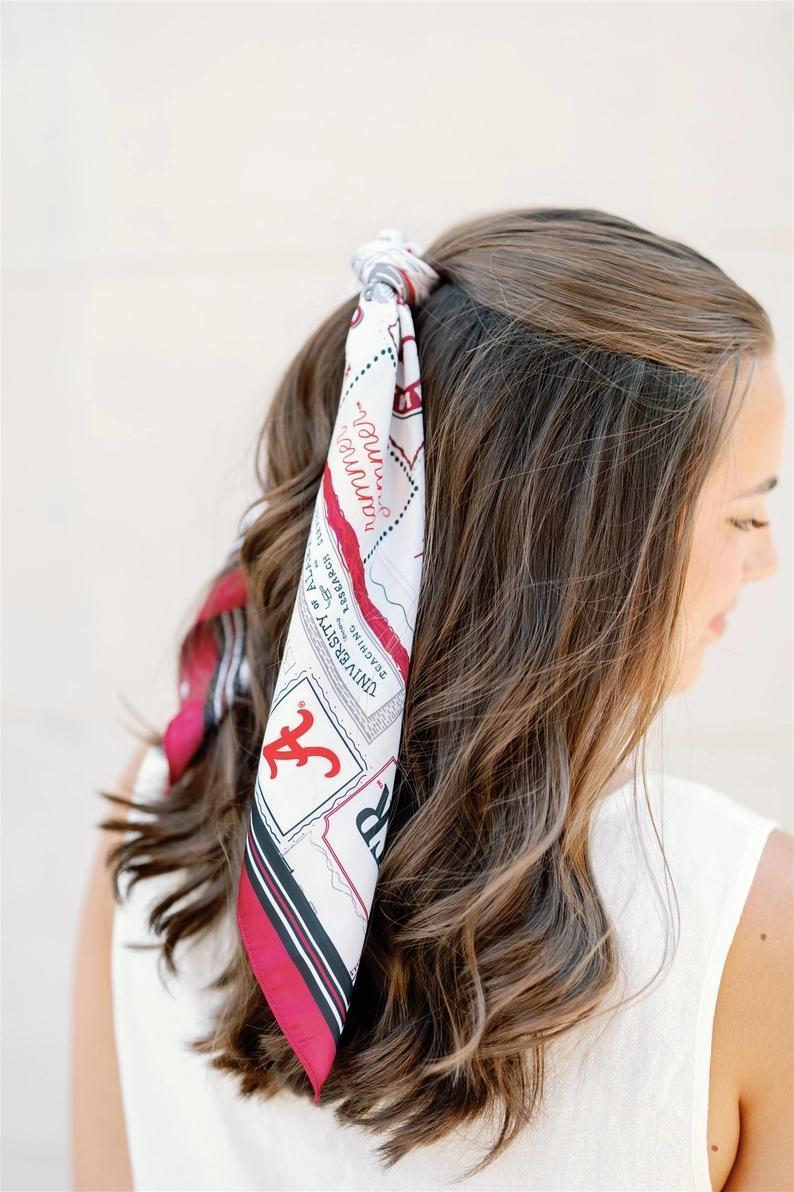 Alabama Stripe Silk Scarf