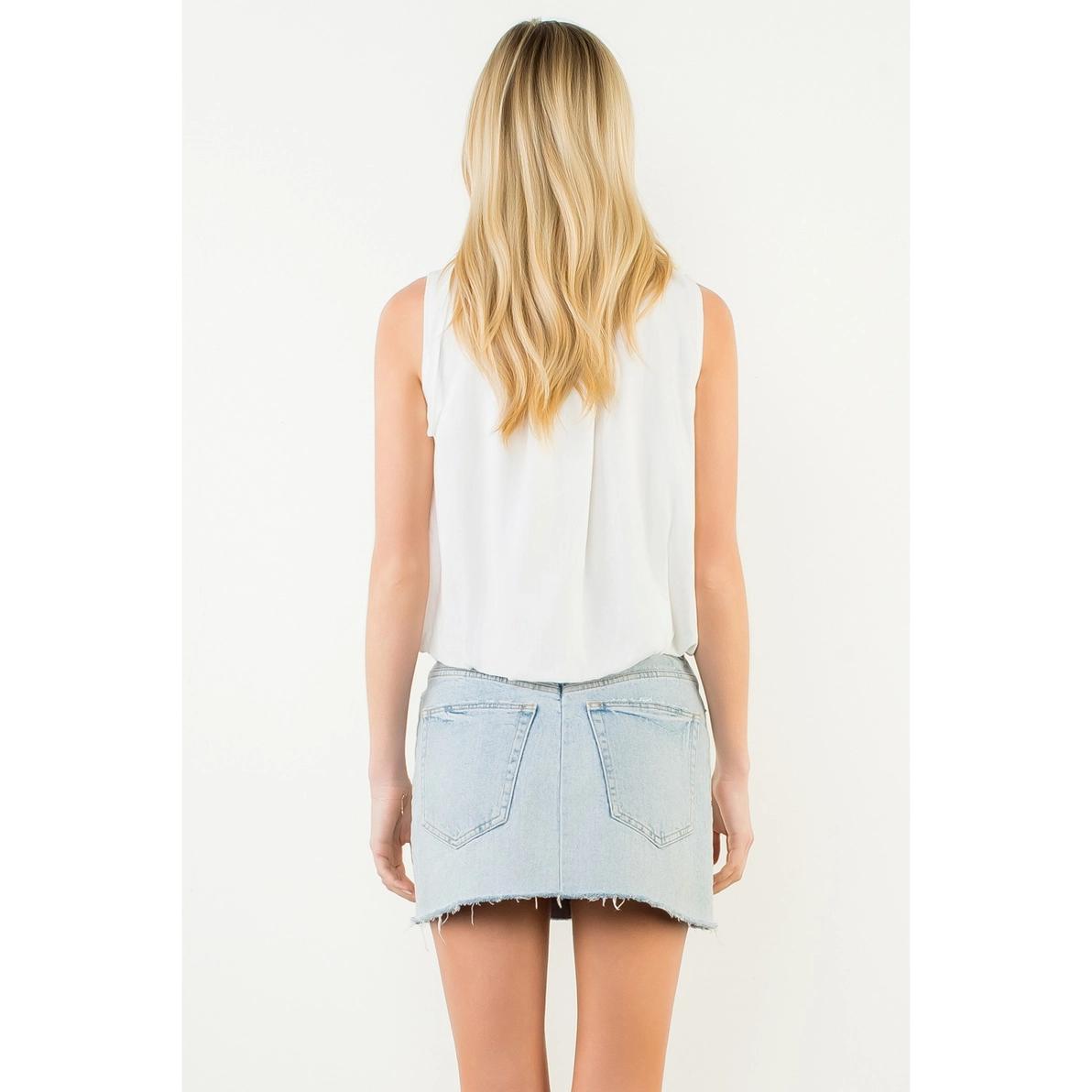 White Sleeveless Ruffle Top