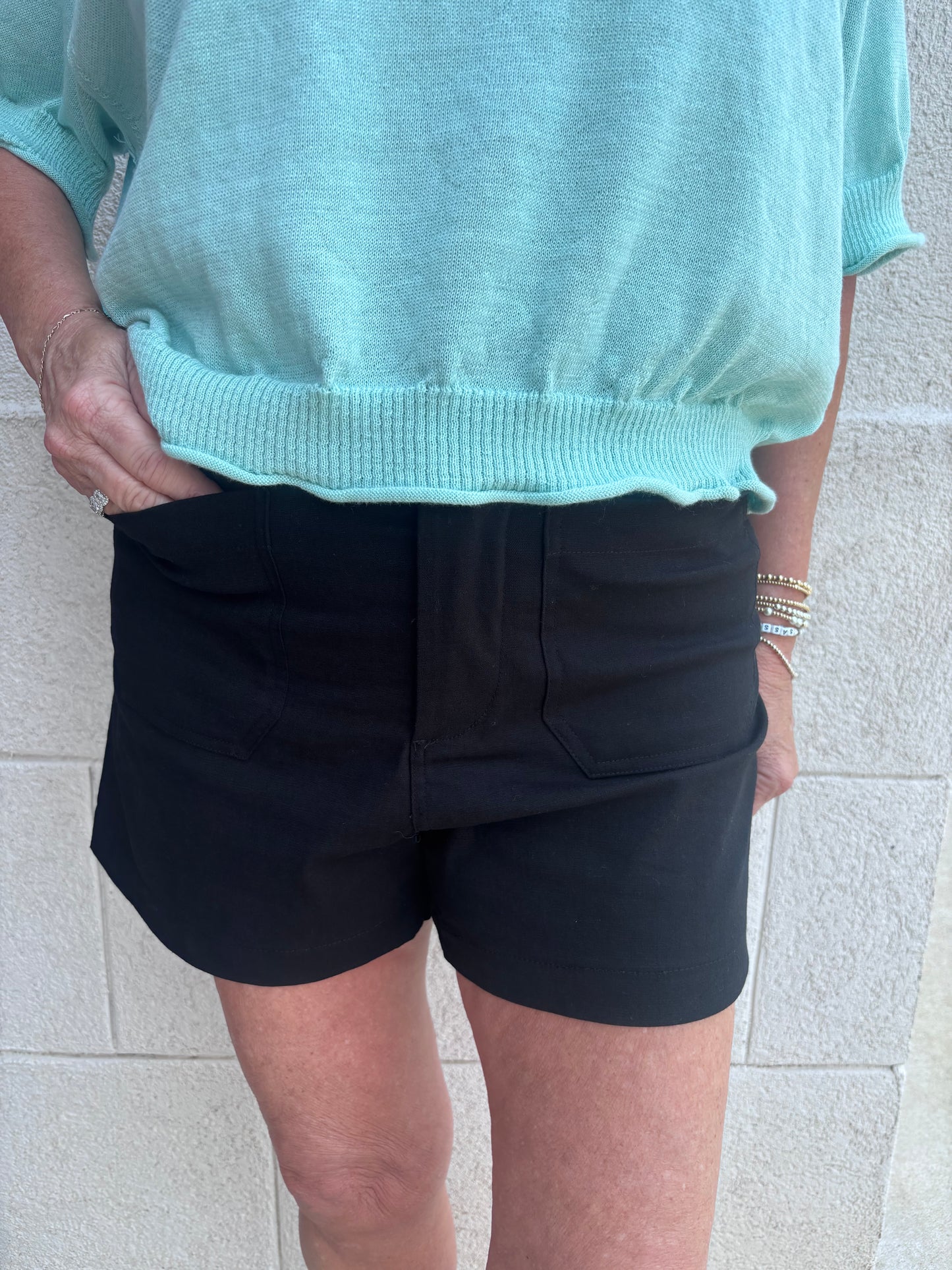 Black Seasonless Comfort Stretch Shorts
