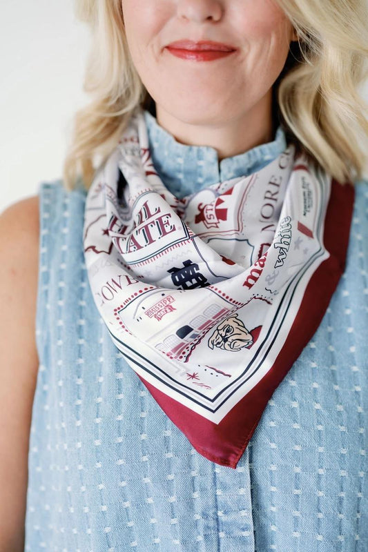 Mississippi State University Silk Scarf