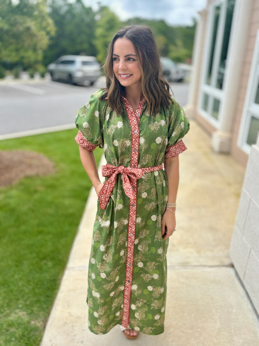 Olive Midi with Contrast Banding