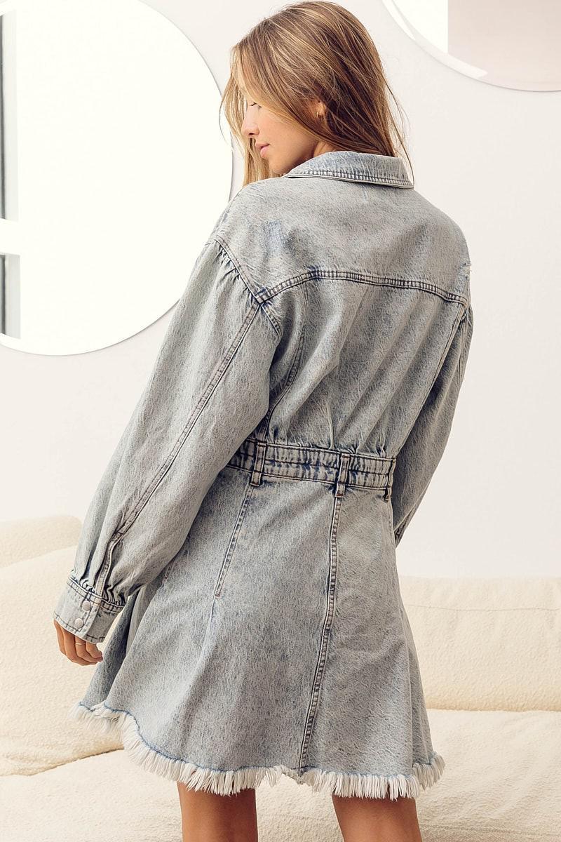 Lt Denim Shirt Dress