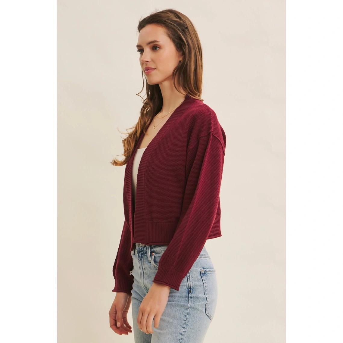 Rosewood Open Front Cardigan