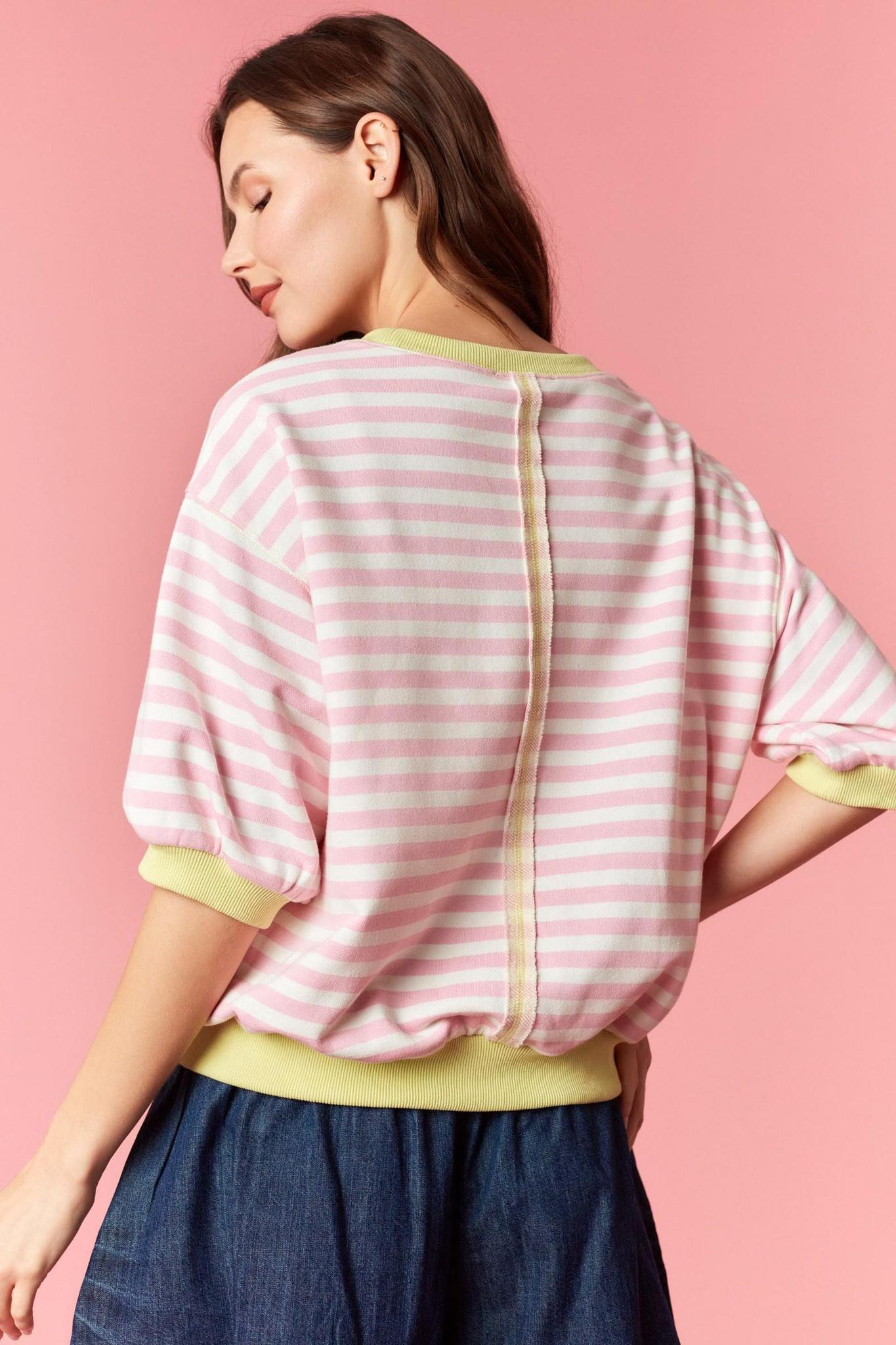 Lt Pink and Lime Sweatshirt