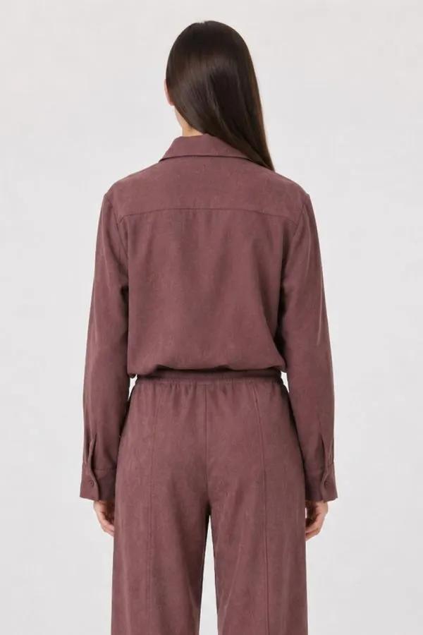 Cherry Wood Long Pant Set
