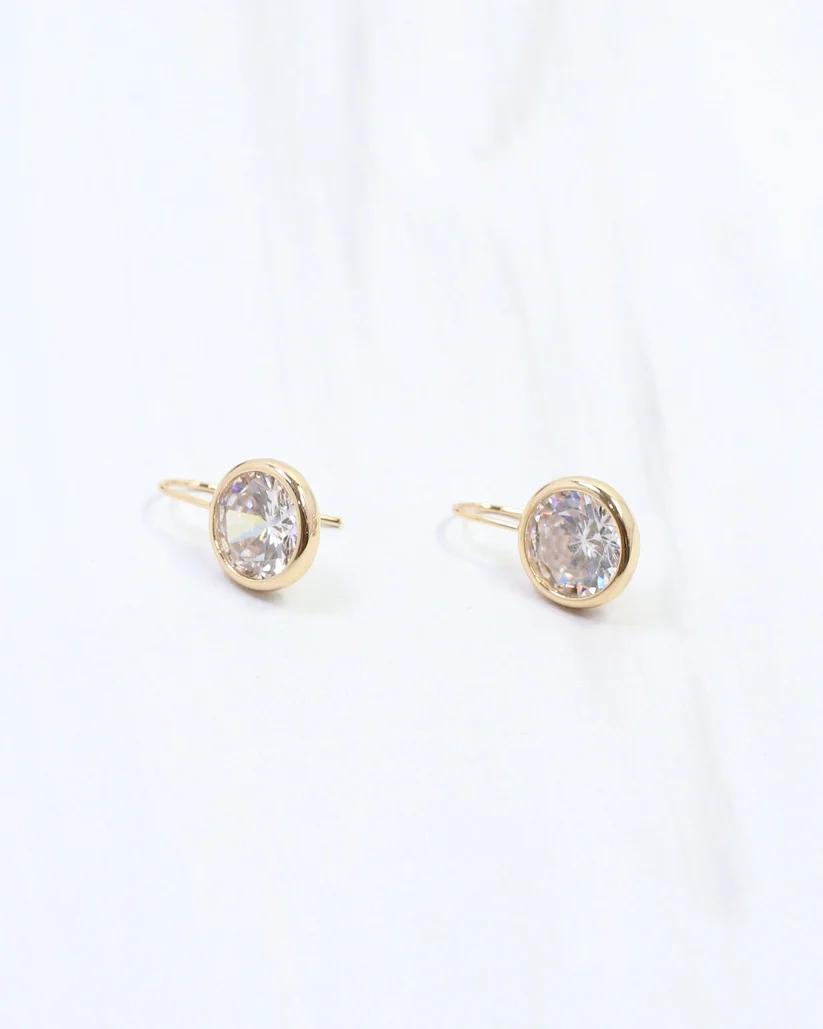 Ester Round CZ earrings