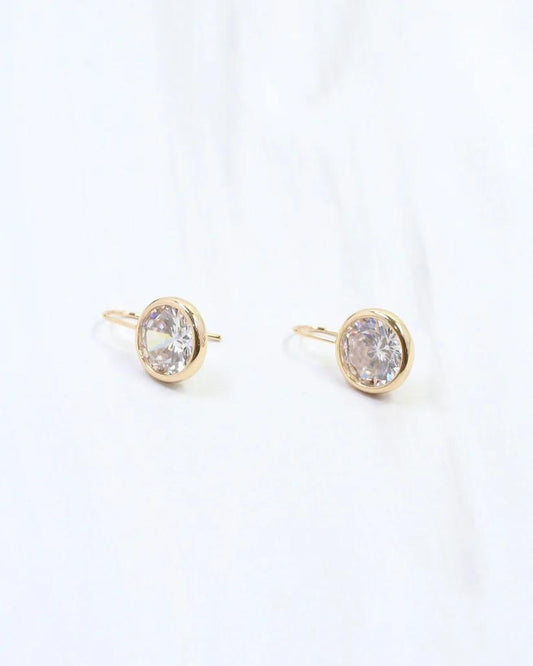 Ester Round CZ earrings