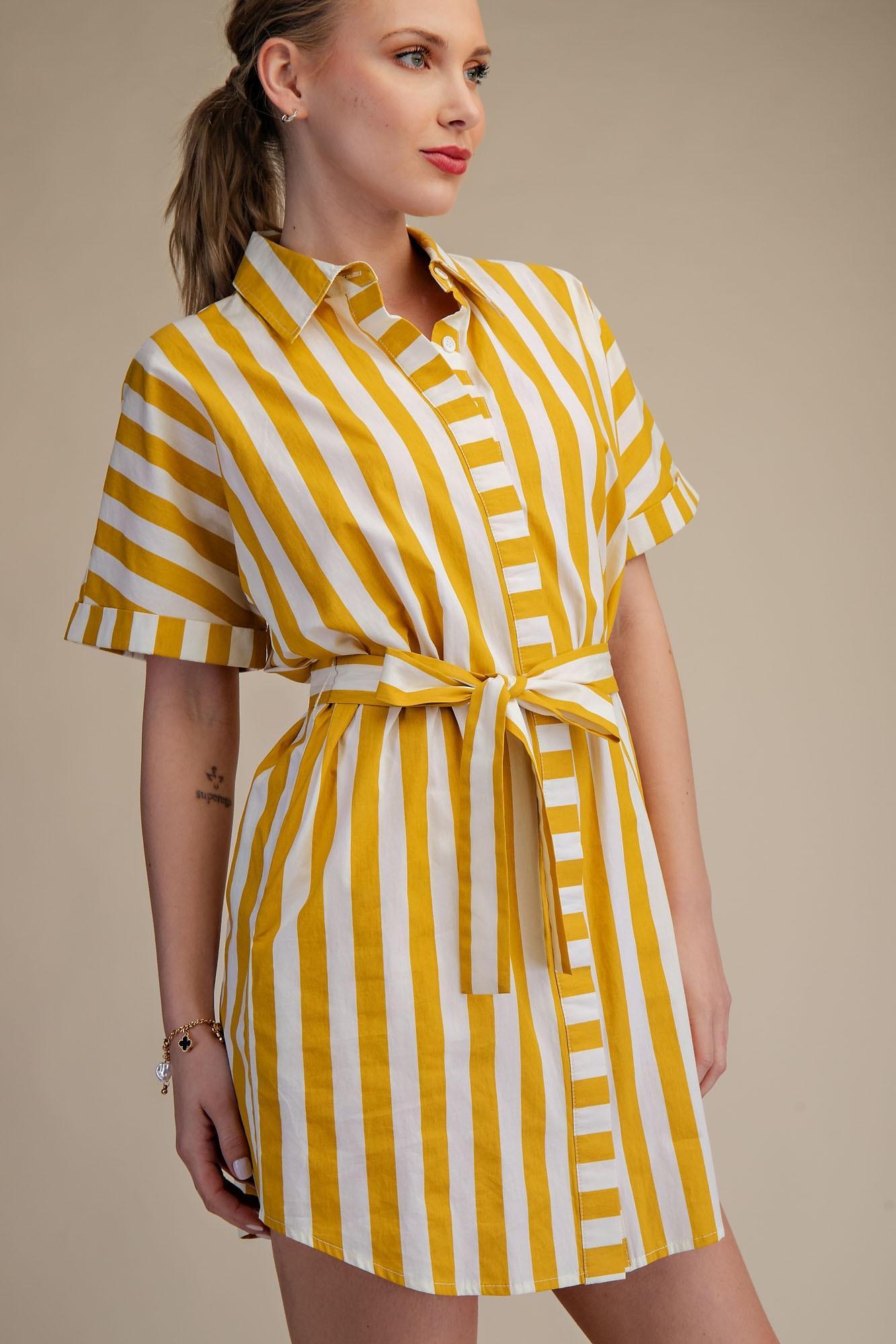 Mustard Waist Tie Mini