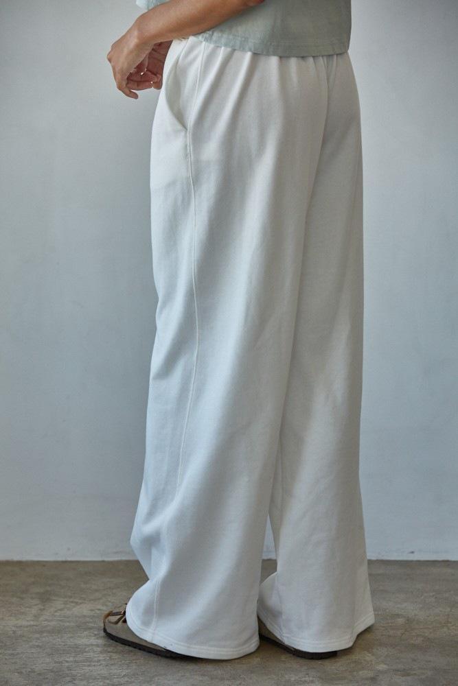 Off White Wide Leg Sweatpant