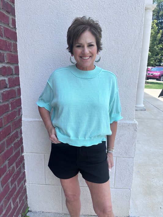 Ash Mint Lightweight Sweater
