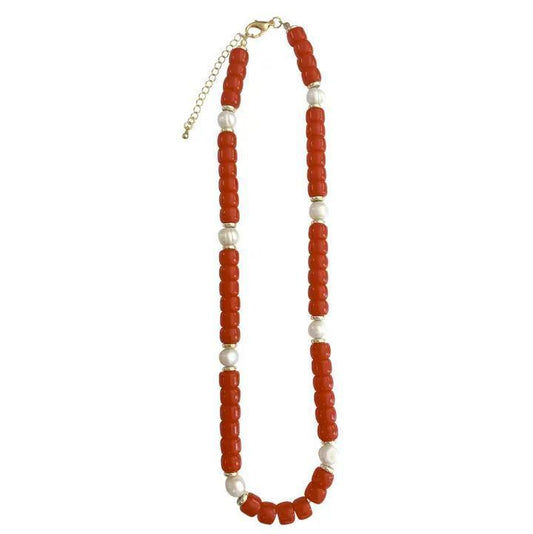 Victory Red Pearl Necklace