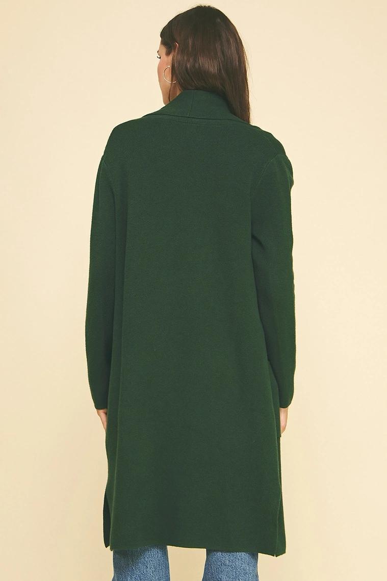 Pine Green Sweater Cardigan