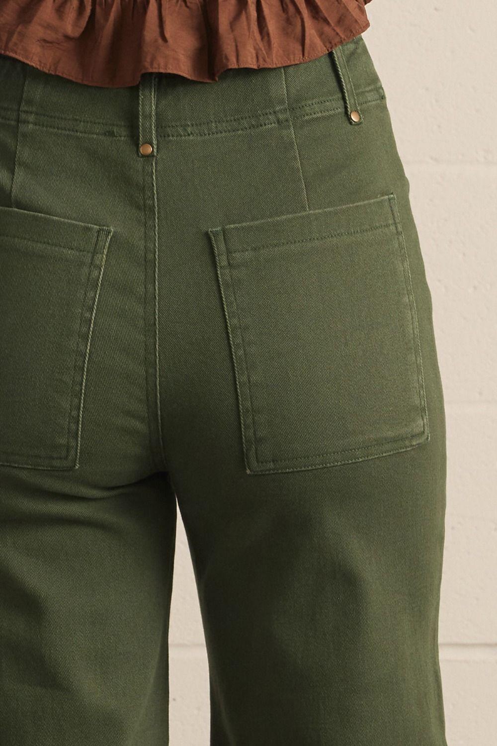 Hunter Green HR Wide Leg Pants