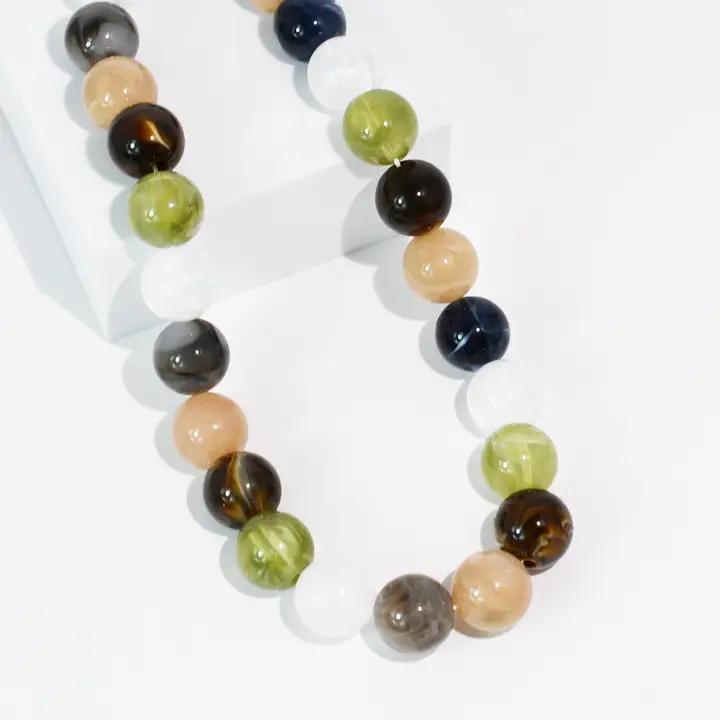 Pop of Joy Olive Mix Necklace