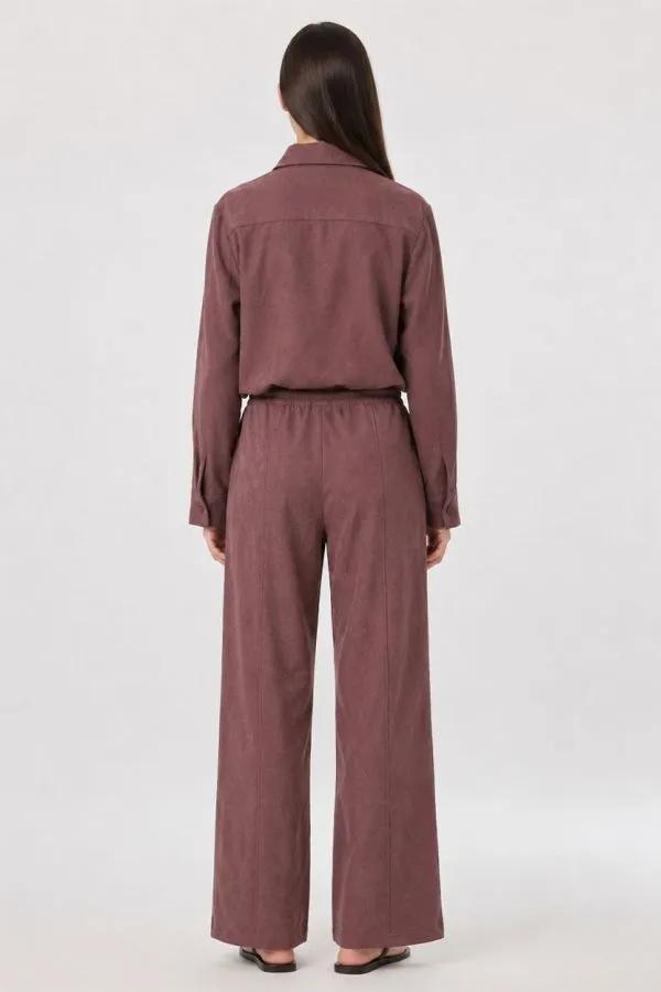 Cherry Wood Long Pant Set
